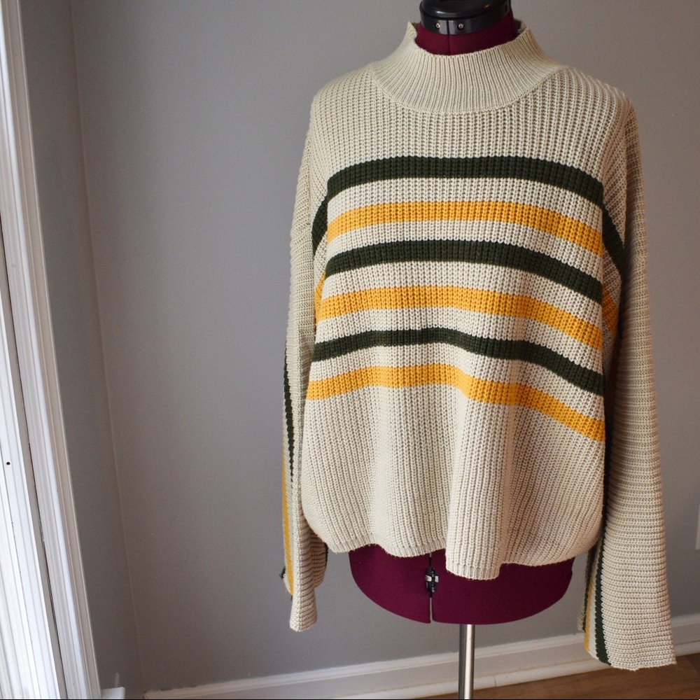 Fantastic Fawn Mock Neck Long Sleeve Sweater Cream